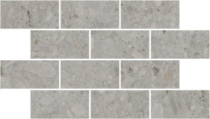 Декор Чеппо ди Гре мозаичный серый матовый обрезной 34,6x20x0,9