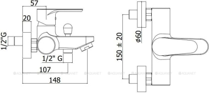 Смеситель для ванны с душем Paffoni Green GR022CR