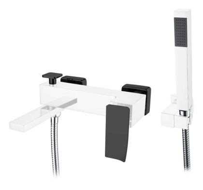 Смеситель для ванны QChromeBlack.2_Комплект