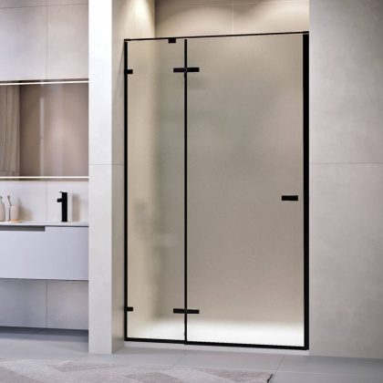 Душевая дверь 100*200 RGW SV-004-B Чёрный/Матовое/8 мм (EasyClean)