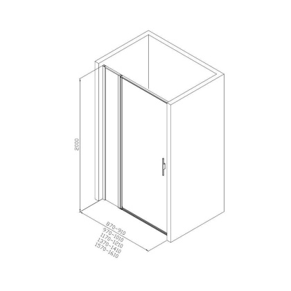 Душевая дверь Allen Brau Priority 160 3.31038.BA серебро браш