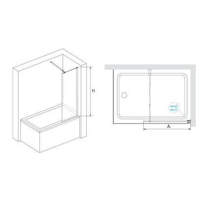 Шторка на ванну RGW Screens SC-052 60x150 35115206-11 профиль Хром стекло прозрачное