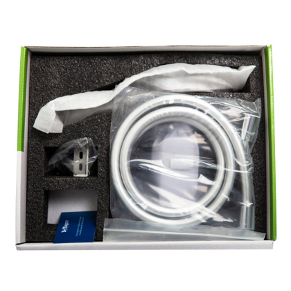 DUE Смеситель для ванны и душа в комплекте с ручным душем, шлангом и держателем, хром DUE-VASM-CRM