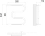 Полотенцесушитель Terminus М-образный с/п (1") 600х500