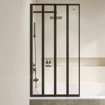 Шторка на ванну RGW Screens SC-23B 80x150 03112308-14 профиль Черный стекло прозрачное