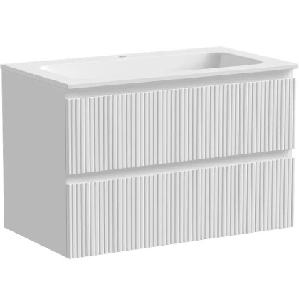 Тумба подвесная SANCOS Snob T 790х445х500, c двумя ящиками оснащенными доводчиками, Bianco, арт.SNT80W