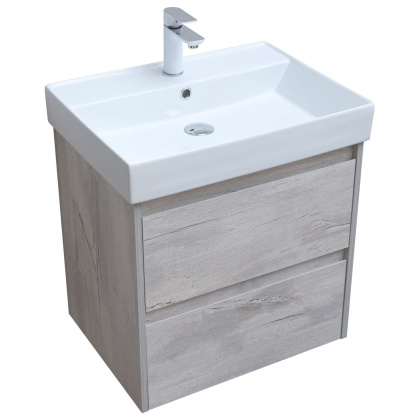 Тумба под раковину Aquanet Nova Lite 60 дуб белый (2 ящика)