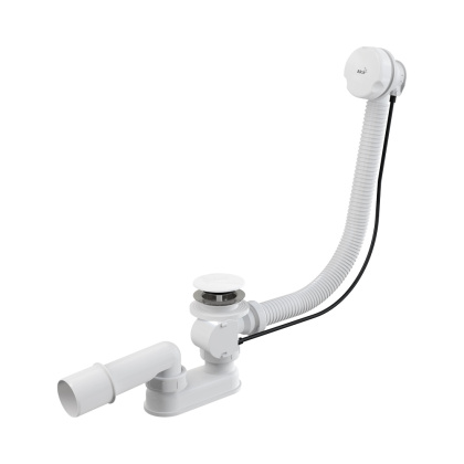 Сифон для ванны автомат комплект, белый Сифон для ванны автомат комплект, белый