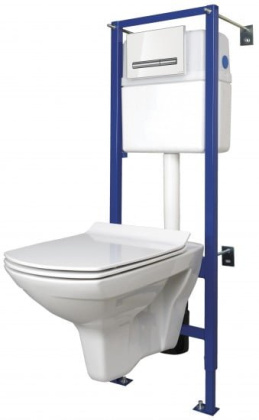 Комплект CARINA XL CO DPL EO slim инсталляция LINK PRO кнопка PILOT стекло белый