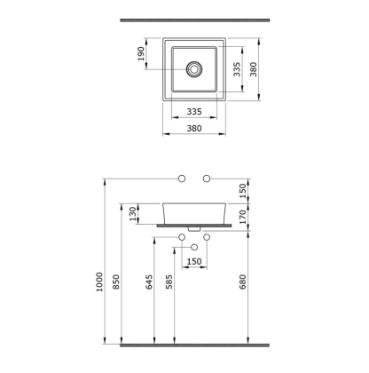 Раковина Bocchi Vessel 1173-004-0125 черная матовая