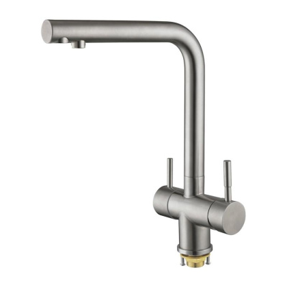 Смеситель для кухни со встроенным фильтром (краном) под питьевую воду Shevanik S468 S468B