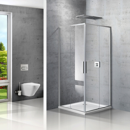 Душевой уголок Slim VSS-2SL900CL, 900*900, хром, стекло прозрачное