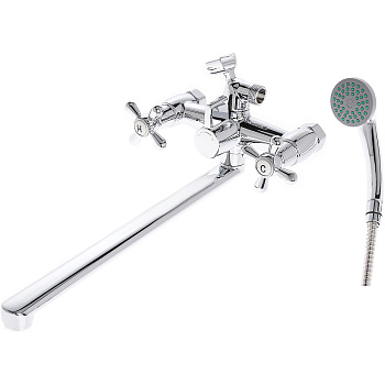 OneLife P03-211cr Смеситель для ванны с душевым набором, полимерный
