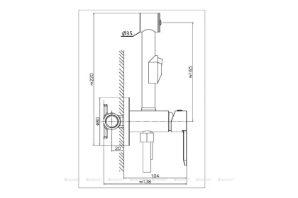 Agger Gorgeous A0270000 смеситель скрытого монтажа с внутренней частью и гиг.душем Agger Gorgeous A0270000 смеситель скрытого монтажа с внутренней частью и гиг.душем