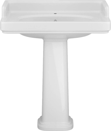 Раковина POMPEI подвесная/мебельная 80, белая глянцевая