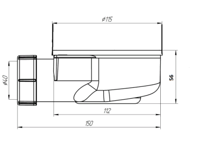 Слив Creto для поддонов Ares, Etna, Scala Слив Creto для поддонов Ares, Etna, Scala
