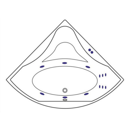 Ванна EXCELLENT Glamour 150x150 "LINE" (бронза)