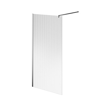 Душевая перегородка CRISTALLO с рифленым стеклом, 100х210, хром Душевая перегородка CRISTALLO с рифленым стеклом, 100х210, хром