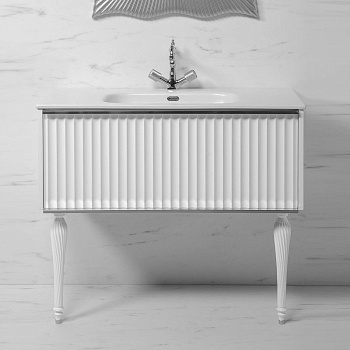 Тумба Canale 80 белая + Хром_Комплект 843-080-WCR Boheme Тумба Canale 80 белая + Хром_Комплект 843-080-WCR Boheme