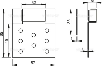 Магнит BASIC для дверцы под плитку на ванну, вертикально-выдвижной