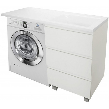 Комплект мебели Dallas Luxe 1000х482 правосторонний напольный 3 ящика (ШхГхВ) 358х476х860