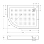 Акриловый поддон BelBagno TRAY-BB-RH-120/80-550-15-W-R