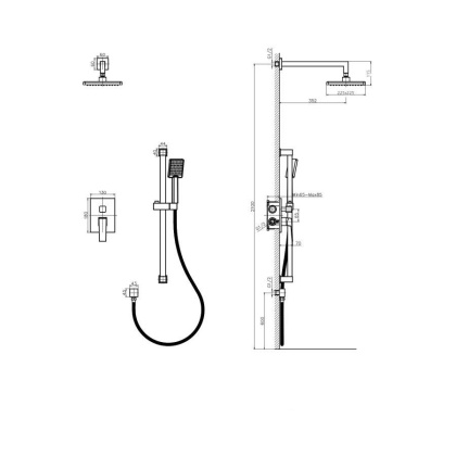 Встроенная душевая система RUSH Thira (TR3635-41) Встроенная душевая система RUSH Thira (TR3635-41)