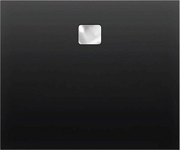 Акриловый душевой поддон Riho Basel 404 120x80 черный матовый, накладка хром DC141700000000S