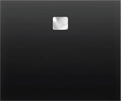 Акриловый душевой поддон Riho Basel 404 120x80 черный матовый, накладка хром DC141700000000S