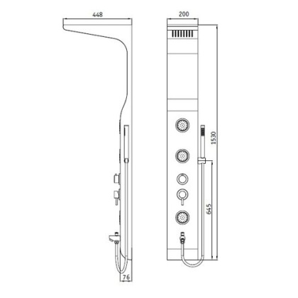 Душевая панель RGW Shower Panels SP-01 21140101-03 Белая