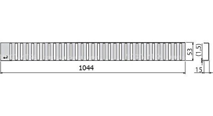 Решетка для водоотводящего желоба, нержавеющая сталь-глянец