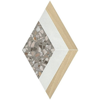 Декор фигурный  ID138 Toscana серый,белый,бежевый (0,3см*0,17см*0,9мм) (10шт/0,051м2) , шт