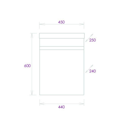 Тумба Onika Милтон 45 подвесная, белая (ум. Фостер 45)