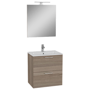 Mia комплект мебели 60 см с ящиками (тумба, раковина, зеркало c подсветкой), кордоба Mia комплект мебели 60 см с ящиками (тумба, раковина, зеркало c подсветкой), кордоба