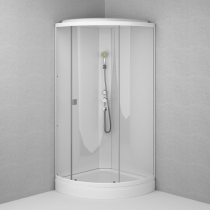 W88C-301-090WT64 X-Joy кабина душевая, 90х90, стекло прозрачное, профиль Белый