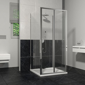 Душевой уголок RGW CL-31, 04093199-11, 90 х 90 x 185 см, дверь складная, стекло прозрачное, хром