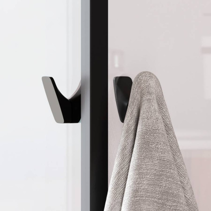 W87G-403-10080-BТ Sunny Душевое ограждание прямоугольное, раздвижные двери 100x80 черный,стекло прозрачное