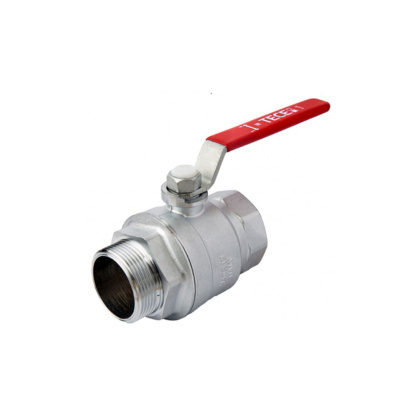 Кран шаровой полнопроходной с накидной гайкой 1/2" ВР х 1/2" НР, ручка бабочка