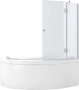 Шторка для ванны Aquanet AQ2 R, матовое стекло