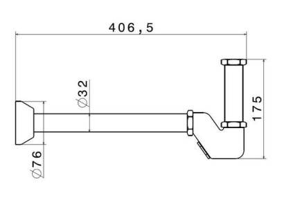 Сифон для раковины с декоративной накладкой, золотой атласный