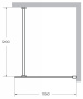 LIBERTA-L-1-80-120-C-Cr Душевая перегородка с односторонним входом 800x1200x1950 мм