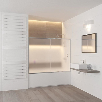 Шторка на ванну RGW Screens SC-62 180x150 01116218-21 профиль Хром стекло матовое-сатинат