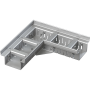 Дренажный угловой желоб 100 мм регулируемый, нержавеющая сталь