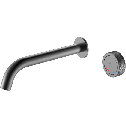 Смеситель автоматический для раковины из стены на 2 отв. TECH Gun Metal Смеситель автоматический для раковины из стены на 2 отв. TECH Gun Metal