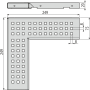Решетка для дренажного углового желоба 75 мм, нержавеющая сталь