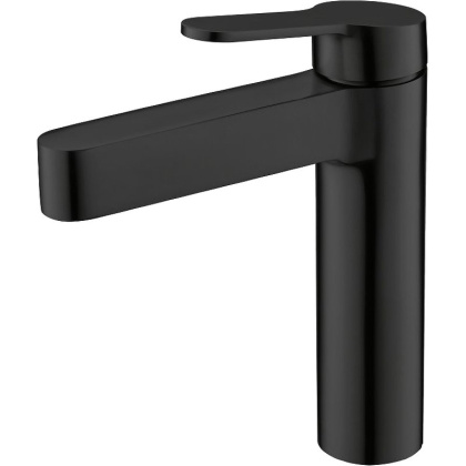 DELTA Смеситель для раковины без донного клапана, чёрный матовый, DEL-LVM-NERO DELTA Смеситель для раковины без донного клапана, чёрный матовый, DEL-LVM-NERO