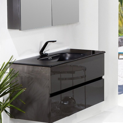 Тумба без раковины Vallessi 80*46cm АНТРАЦИТ глянец 2 полки 837-080-A glossy Boheme Тумба без раковины Vallessi 80*46cm АНТРАЦИТ глянец 2 полки 837-080-A glossy Boheme