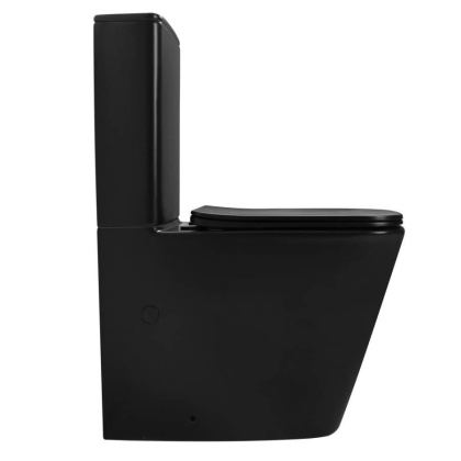 Унитаз ABBER Rechteck AC1210TMB компакт черный матовый, безободковый, смыв торнадо Унитаз ABBER Rechteck AC1210TMB компакт черный матовый, безободковый, смыв торнадо