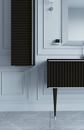 Пенал Canale черный+хром без ножек_Комплект 846-BCR Boheme Пенал Canale черный+хром без ножек_Комплект 846-BCR Boheme