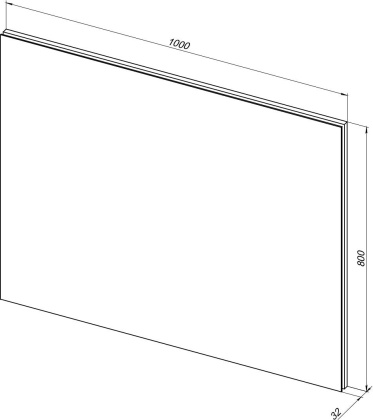 Зеркало Aquanet Гласс 100 белый LED Зеркало Aquanet Гласс 100 белый LED